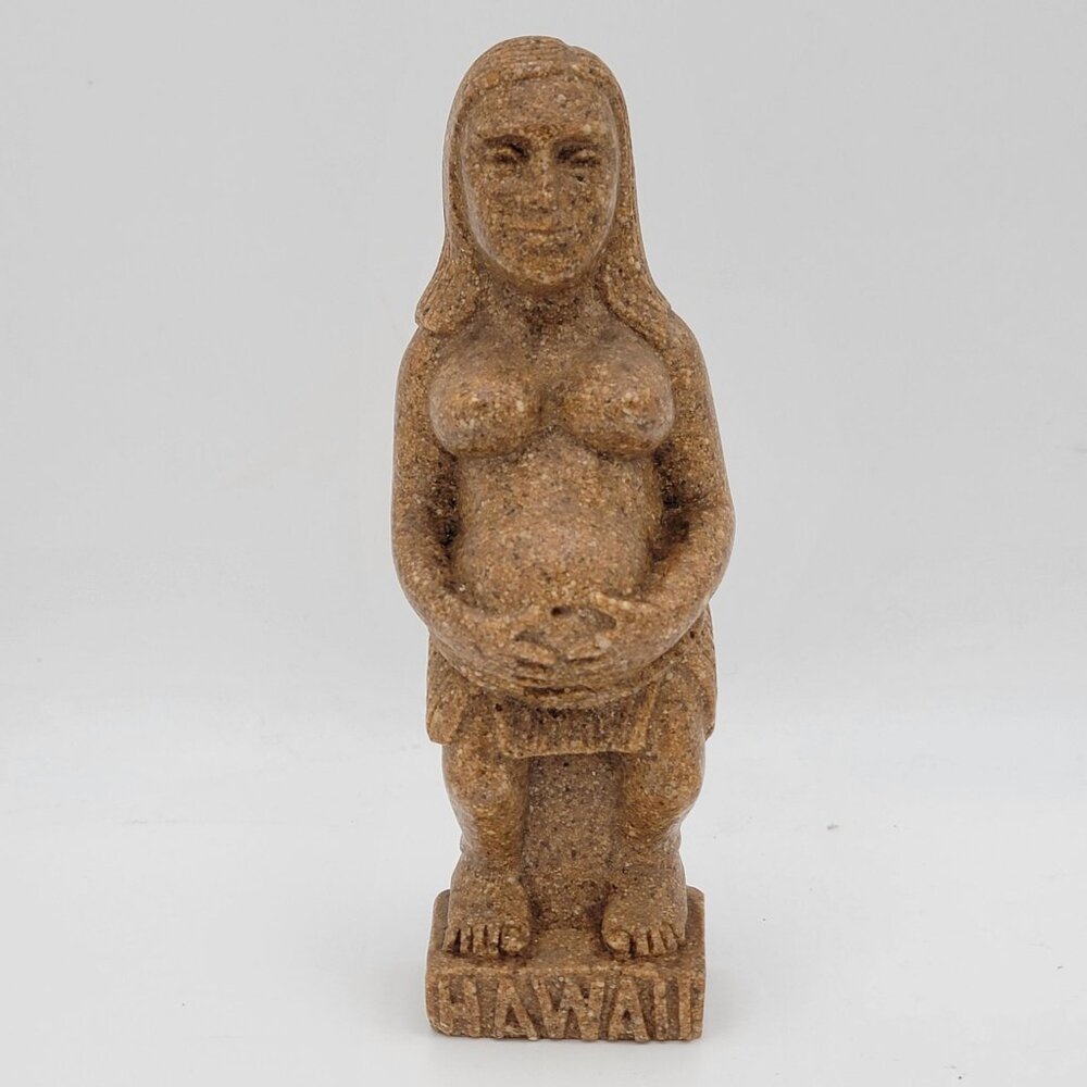 Vintage A.H.I. (American Hawaiian Industries) Lava Stone Fertility Figure – 6.25